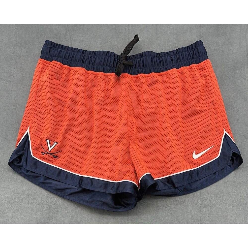 Virginia Cavaliers Nike Women's XL Shorts NCAA Orange‎ Blue Basketball Mesh NEW